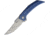 Reate Knives Star Boy Framelock Damascus Folding Knife, 3.25in Damascus Steel Clip Point, Bead Blast Titanium Handle, STAR BOY BLUE DAMASCUS