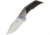 Reate Knives T3000 Framelock Folding Knife, Blue screws, handle with carbon fiber inlay, Bead blast finish titanium, T3000 CF BL