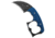 Red Horse Knife Works Red Horse Knife Works Malice Exclusive Double Knuckle Fixed Blue G-10 2.6" BW, Black/Blue, D2, adult, BHQ-174796