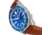 Reign Francis Leather-Band Watch w/Date, Brown/Blue, One Size, REIRN6304