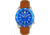 Reign Francis Leather-Band Watch w/Date, Brown/Blue, One Size, REIRN6304