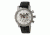 Mens Alpin Watch,45mm,White Dial,Silver Bezel,Black Leather Strap