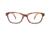 Reks Tortoise Oval Eyeglasses, HD Polycarbonate Signature, Brown, Single Vision, tor-oval-trans-poly-sig