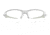 Reks White Sling-Blade Eyeglasses, HD Polycarbonate Mirrors, Blue, Single Vision, w-slibla-trans-poly-mirrors