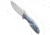Remette REMETTE RT-Cool Whale Frame Lock Knife Ti 3.4" Sandblast, Blue/Gray, Bohler M390, adult, BHQ-226741