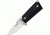 Remington Model 1911 Officers Fold Knife, polished satin finish, 1911 style checkered black G-10 handle R17554