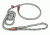 Remington Sporting Dog Braided Rope Leash, Green-White, Slip, 6 ft. R0216-GRW06