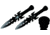 Renegade Tactical Steel Skull Thrower Knives, Black RT125