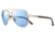 Revo Raconteur Single Vision Prescription Sunglasses, Gold Frame, Polarized, RE 1011 04 BLSV