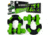 Rhino USA 8 Ton Super Shackles w/ Isolators, Green, One Size, SUPERSHACK-GRN