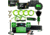 Rhino Usa Dual Air Compressor + 4-Wheel Inflator Bundle, AC-COMP-TI4W-GRN