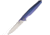 Rike Knife 1707SB Tiium Blue Framelock Folding Pocket Folding Knife, 3.75in Satin M390 SS Drop Point, Blue Anodized Titanium Handle, Pocket Clip, Black Nylon Zippered Case, Blue, 1707S BLUE