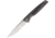 Rike Knife 803 Kwaiken Framelock Folding Knife, 3.5in Satin Bohler M390 SS Drop Point, Gray Anodized Titanium Handle With Carbon Fiber Inlay, Pocket Clip, Black Nylon Case, RK803CH-DG