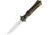 Rike Knife Amulet Linerlock Gold Folding Knife, 3.75 mirror finish double edge Bohler M390 stainl, Black and gold sculpted titanium handle, RKAMULETBG