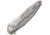 Rike Knife Framelock M390 Blade Folding Knife, 3.25in Satin Bohler M390 SS Drop Point, Gray Titanium Handle, Pocket Clip, Black Nylon Case, RK1508S