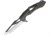Rike Knife M1 Framelock Folding Knife, 4in S35Vn SS Tanto Blade, Black Stonewash Titanium Handle, Thumb Pull, Pocket Clip, Black Stonewash And Satin Blade, Black Nylon Case, M1BS
