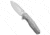 Rike Knife Rike Knife 1504B Framelock Flipper Knife Gray Titanium 3.75" Bead Blast, Gray, CPM S35VN, adult, BHQ-35390
