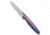 Rike Knife Rike Knife 1707T Integral Frame Lock Knife Purple/Blue Titanium 3.75" Satin, Blue/Purple, Bohler M390, adult, BHQ-87865