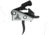 RISE Armament 1776 AR Trigger, Curved, Silver/Black, RA-1776-BR