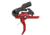 Rise Armament OPMOD RA-101 HEX-C Single-Stage AR Trigger, Curved, 4lb, Black/Red, RA-101-HEXC-RED