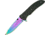 Rite Edge Linerlock Rainbow Folding Knife,3.25in,Black,G10 Handle CN300343RB