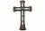 River's Edge Hand-Painted Poly Resin Cross, Mirrored Western w/ Horse, 9in. W x 2in. H x 14in. D 184001