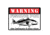 River's Edge Warning Fishing Pox Tin Sign 12x17 1450