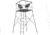 Rivers Edge Treestands 12 2-Man Quad Pod Treestand, Black, 12ft, RE401