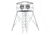 Rivers Edge Treestands Outpost 2-Man Tower, Rivers Edge Grey, 10 ft, RE400