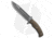 RMJ Tactical Combat Africa Fixed Blade Knife, 7.00in, 80CrV2, Clip Point Blade, G10 Brown Handle, Gray/Brown, 11.75in, BHQ-76563