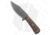 RMJ Tactical UCAP Fixed Blade Knife, 4.25in, 52100, Clip Point Blade, G10 Brown Handle, Gray/Brown, 8.125in, BHQ-94303