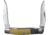 Roper Knives Rattler Muskrat Folding Knife, Satin finish 1065 carbon steel twin clip blades, Black and green micarta handle, RP0007CMG