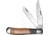 Roper Knives Rattler Trapper Folding Knife, Satin finish 1065 carbon steel clip and spey blade, Black and tan micarta handle, RP0002CMT
