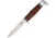 Roper Knives Saddleback Jr Hunting Knife Fixed Blade Knife, 3in, Stainless Steel, Standard Edge, Clip Point, Satin, Brown, Leather Handle RP0028