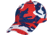 Rothco Adjustable Camo Fatigue Cap 4540, One Size, Red / White / Blue Camo, 3561-RedWhiteBlueCamo-OneSize