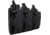 Rothco MOLLE Triple Kangaroo Rifle and Pistol Magazine Pouch, Black, 41008-Black