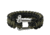 Rothco Paracord Bracelet With D-Shackle, Olive Drab/Black, 7, 913-OliveDrabBlack-7Inches