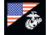 Rothco US Flag / USMC Eagle, Globe, &amp; Anchor T Shirt, Black, Extra Large, 54285-Black-XL