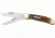 Rough Rider Copperhead Fold knife, 440 SS clip and skinning blade, Amber jigged bone handle RR043