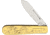 Rough Rider Cowboy Knife Brass Folding Knife,Stainless Steel,Standard Edge,Mirror Polish RR1457