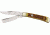 Rough Rider Razor Trapper Fold Knife, SS clip and razor blade, Amber jigged bone handle RR072