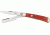 Rough Rider Razor Trapper Fold Knife, SS clip and razor blade, Red jigged bone handle RR274