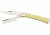 Rough Rider Razor Trapper Fold Knife, SS clip and razor blade, Smooth yellow synthetic handle RR892