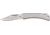 Rough Rider Stainless Lockback Fold Knife, SS clip blade, Brushed SS handle RR998