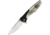 Rough Rider Cowboy Scrimshaw Linerlock A/O Folding Knife, 3.25 satin finish stainless blade, Black aluminum handle with white smooth bone front, BF210642