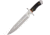 Rough Rider Highland Bowie Fixed Blade Knife, 16.25in Overall, 10.75in Stonewash SS Blade, Black G10 Handle, SS Guard, Black Nylon Belt Sheath, BZ010950/RR1730
