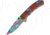 Rough Rider Tie Dye Linerlock A/O Folding Knife, 4.5in Closed, 3.25in SS Drop Point, Synthetic Handle, Thumb Stud, Pocket Clip, Tie Dye Pattern Blade, Red And Blue Swirl Handle, BF210511/RR1909