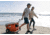 RovR Products RollR 60 Cooler w/ Wagon Bin, Desert, 60 Quart, 60DROLLRWB