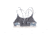 Roxy Fitness Sports Bikini Top Bra - Womens, Charcoal Heather Darwin, Small, ERJX304153-SZCH-S