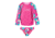 Roxy Magical Sea Long Sleeve UPF 50 Rashguard Set - Girl's, Pink Flambe Sunnypla, 4, ERLWR03140-MLB6-4